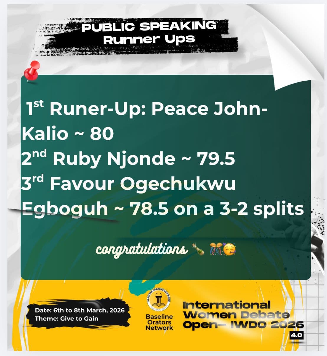 Another international milestone for Godfrey Okoye University as its debaters and public speakers stand out at the International Women Debate Open 2026.