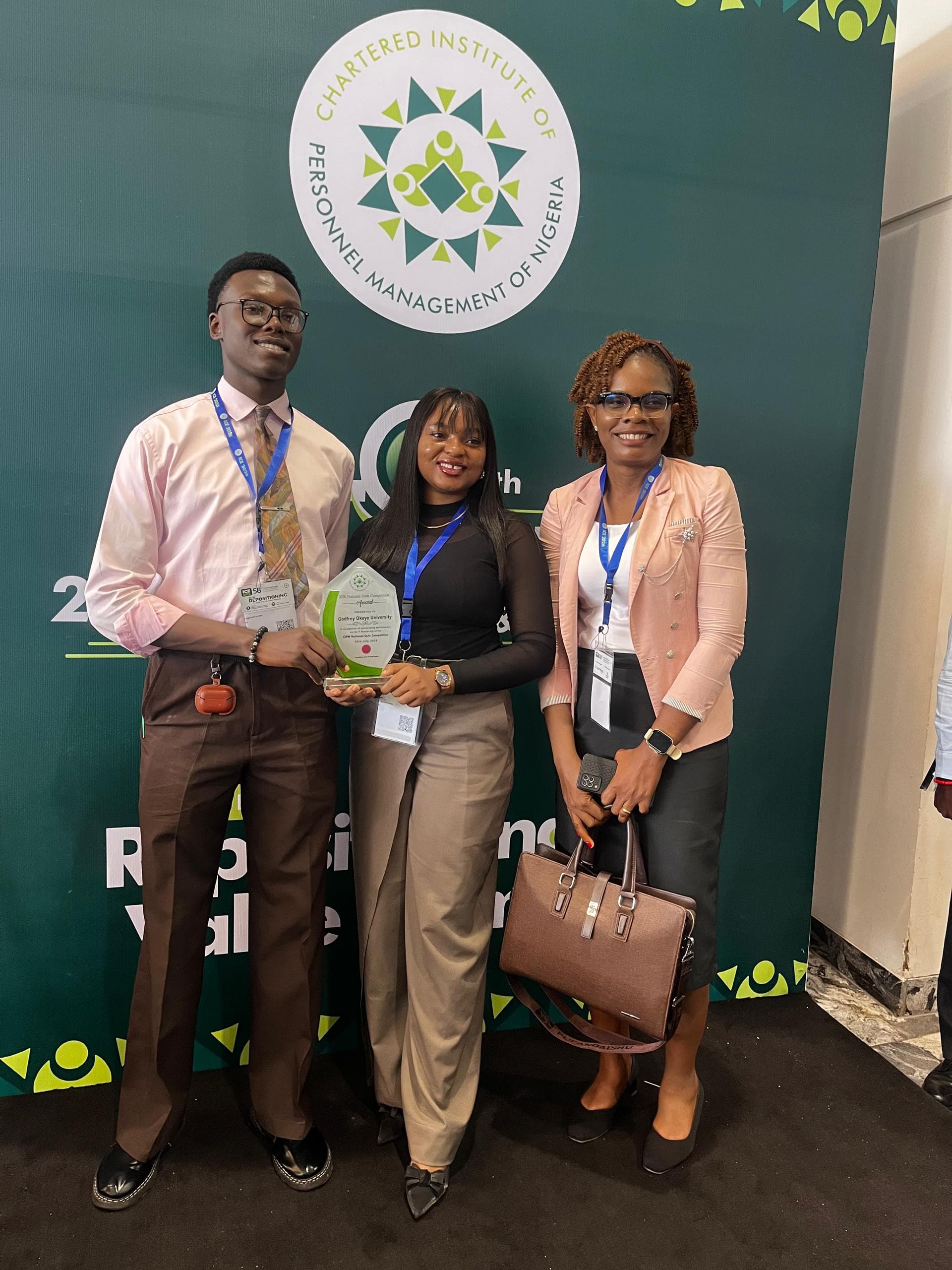 GOUNI receiving  1.5 Million Naira Cash Prize and National Award as 1st Runner-Up of the CIPM National Essay Competition  2026 — photo 3 of 18