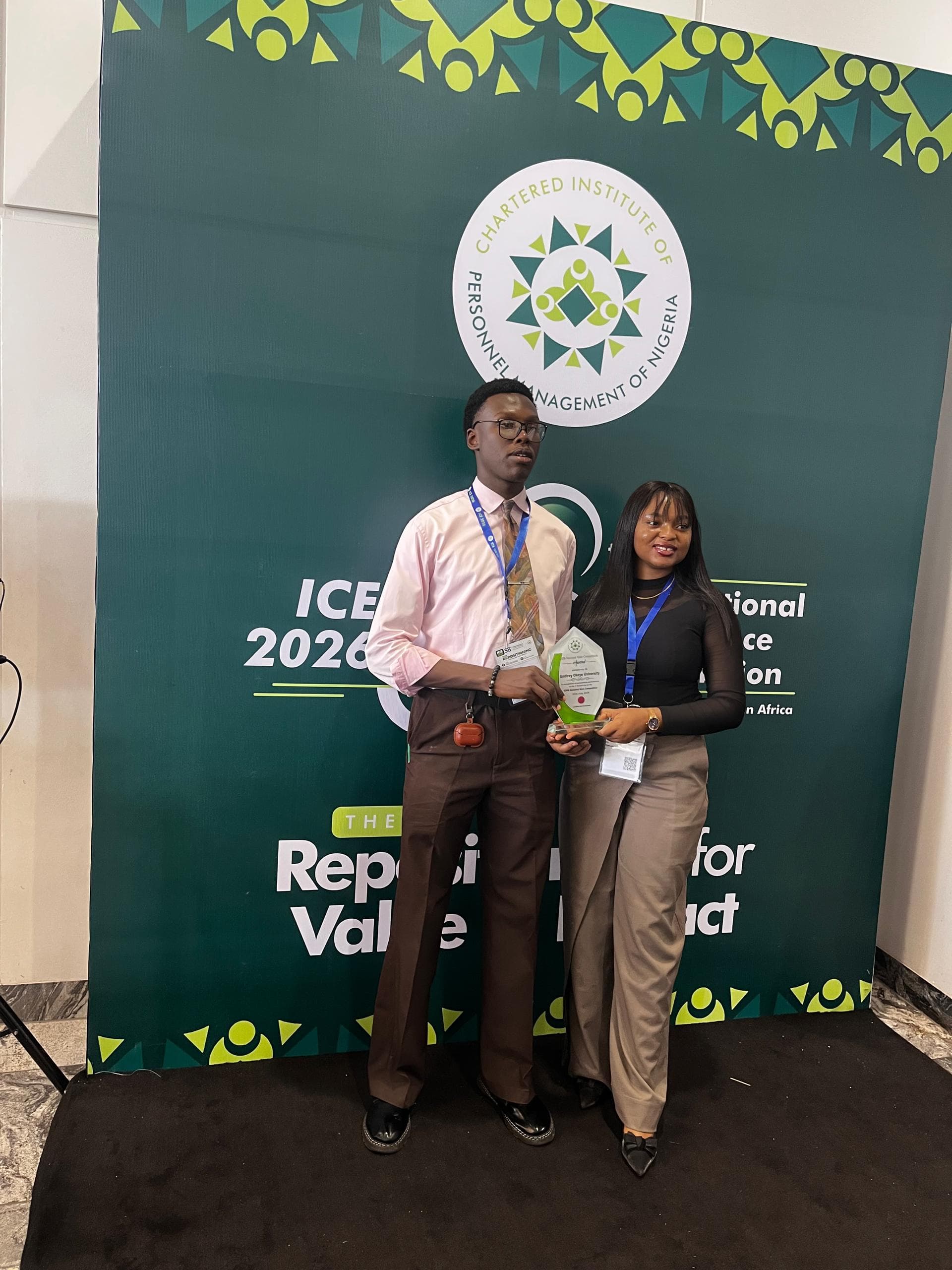 GOUNI receiving  1.5 Million Naira Cash Prize and National Award as 1st Runner-Up of the CIPM National Essay Competition  2026 — photo 5 of 18