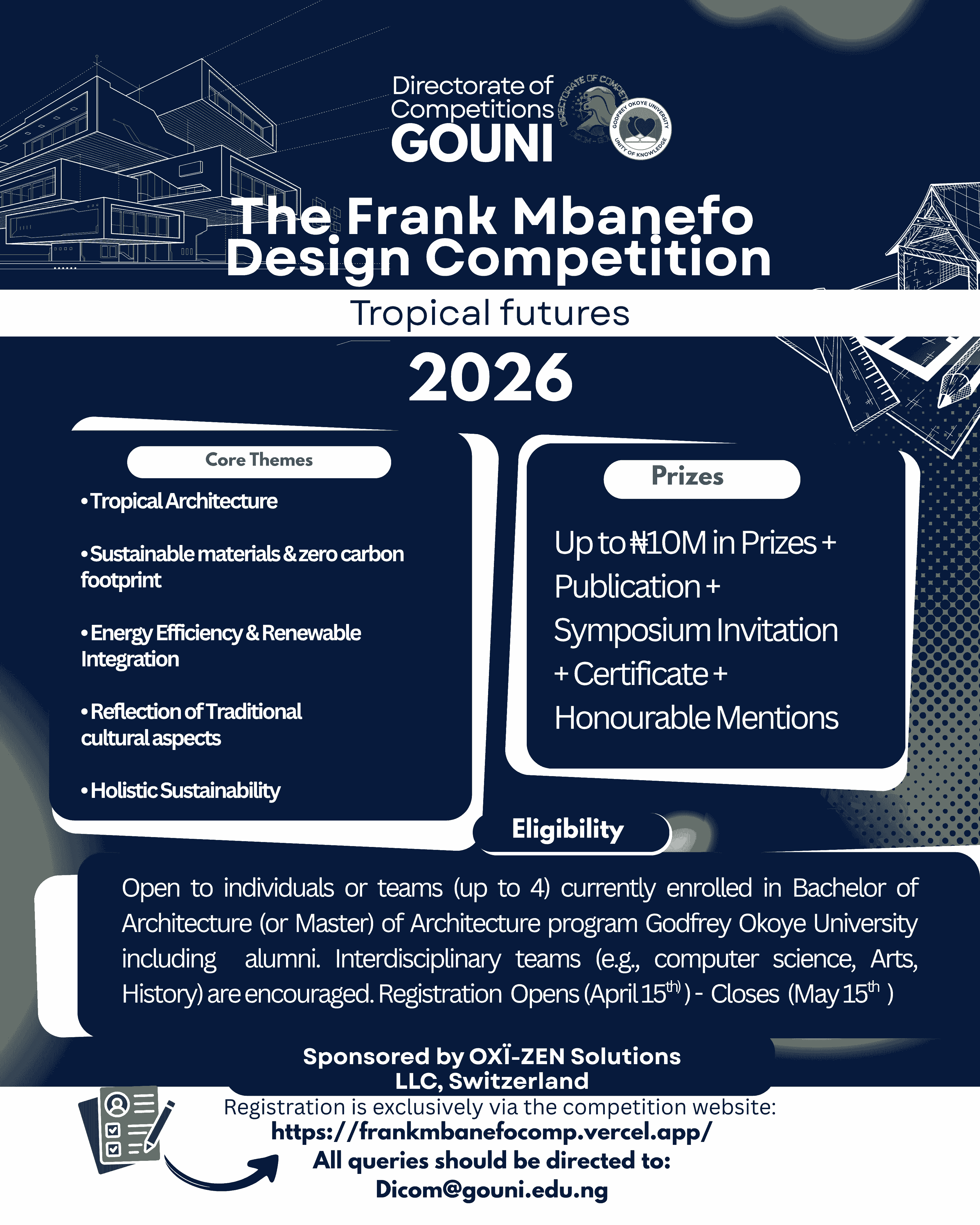 The Biggest Architecture Competition in Nigeria is happening at GOUNI!