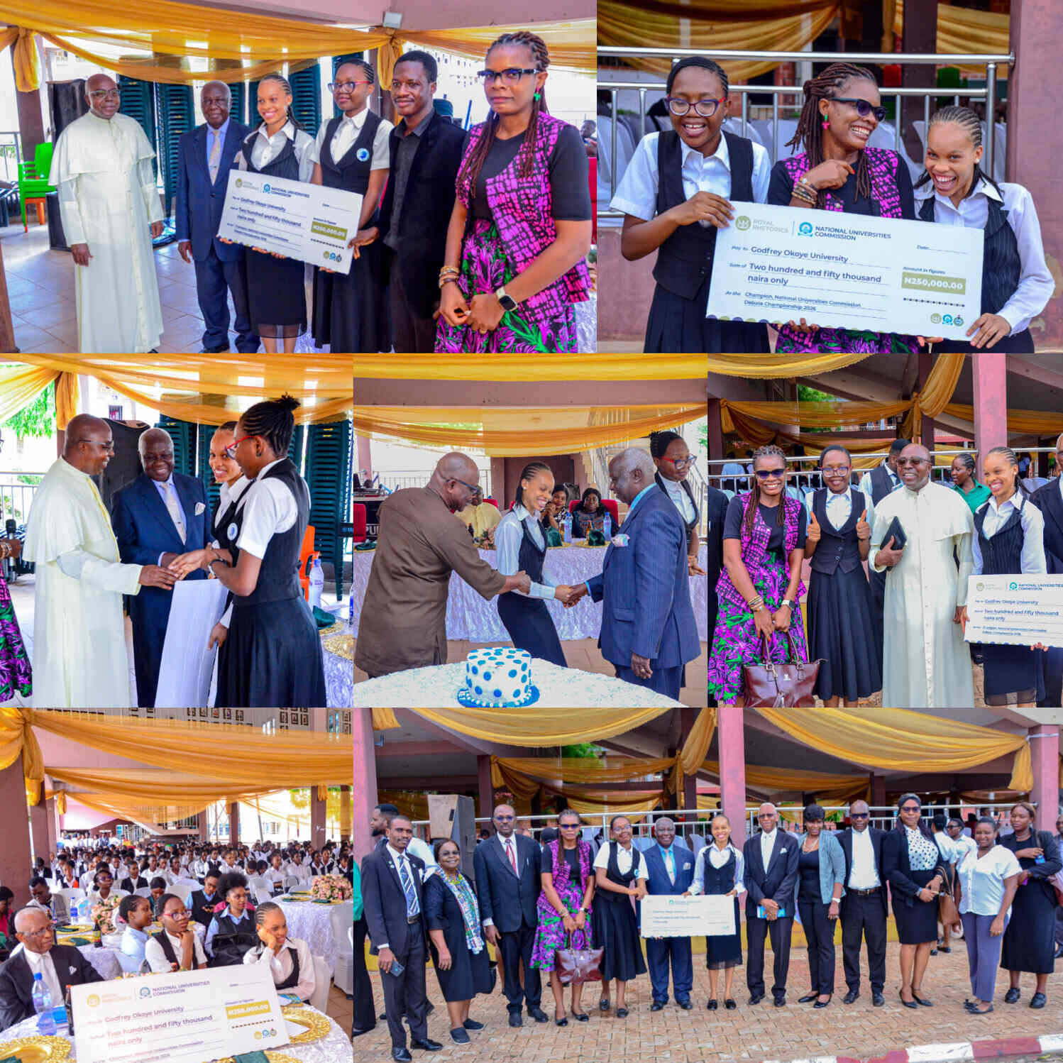 Official award ceremony for the maiden NUC Debate Championship winners: Honouring the debaters who conquered 74 universities across Nigeria.